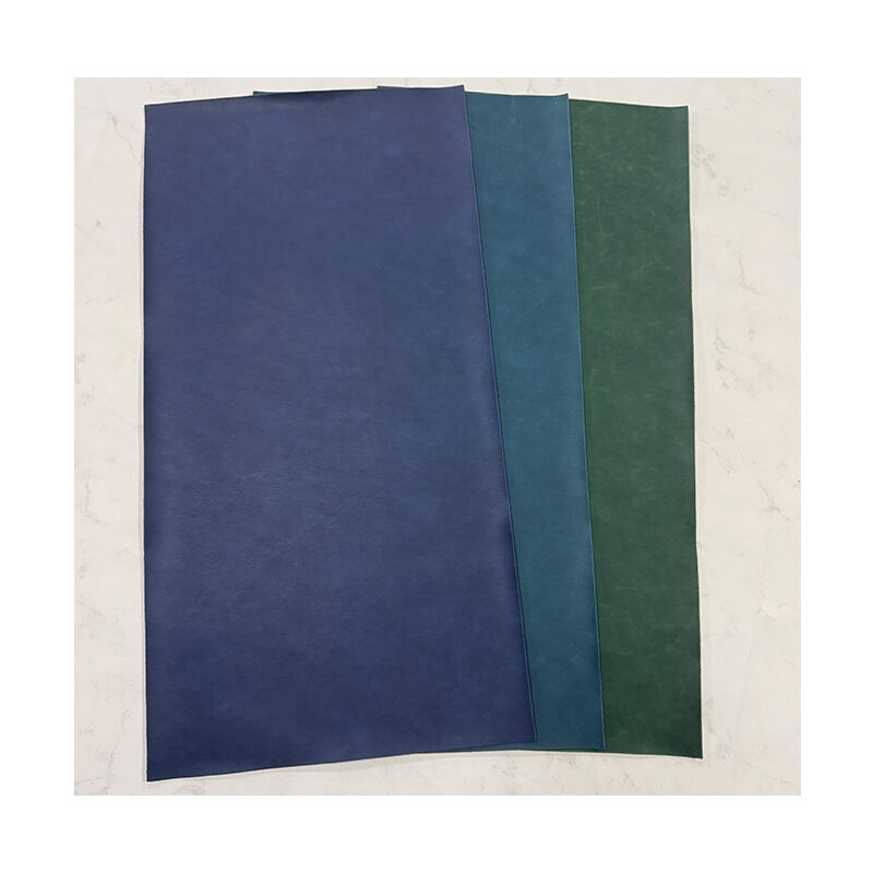 Dark Blue/Black PU Cowhide Grain Laserable Leatherette Sheet