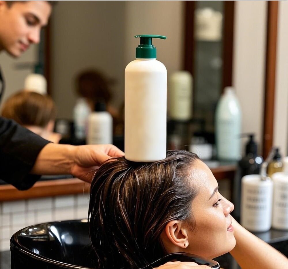 Shampoo e produtos para cuidados com os cabelos para uso no Salon Center