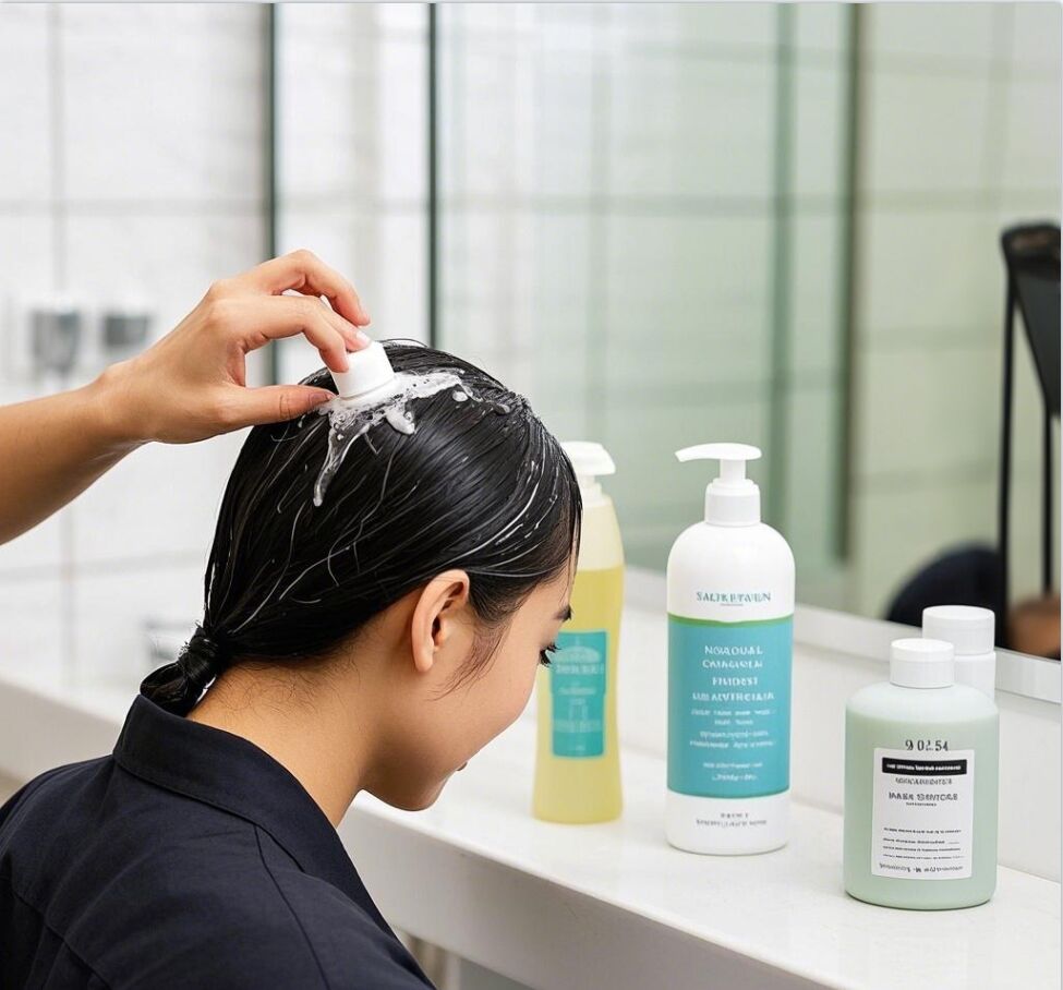 Shampoo und Haarpflegeprodukte zur Nutzung des Salon Centers