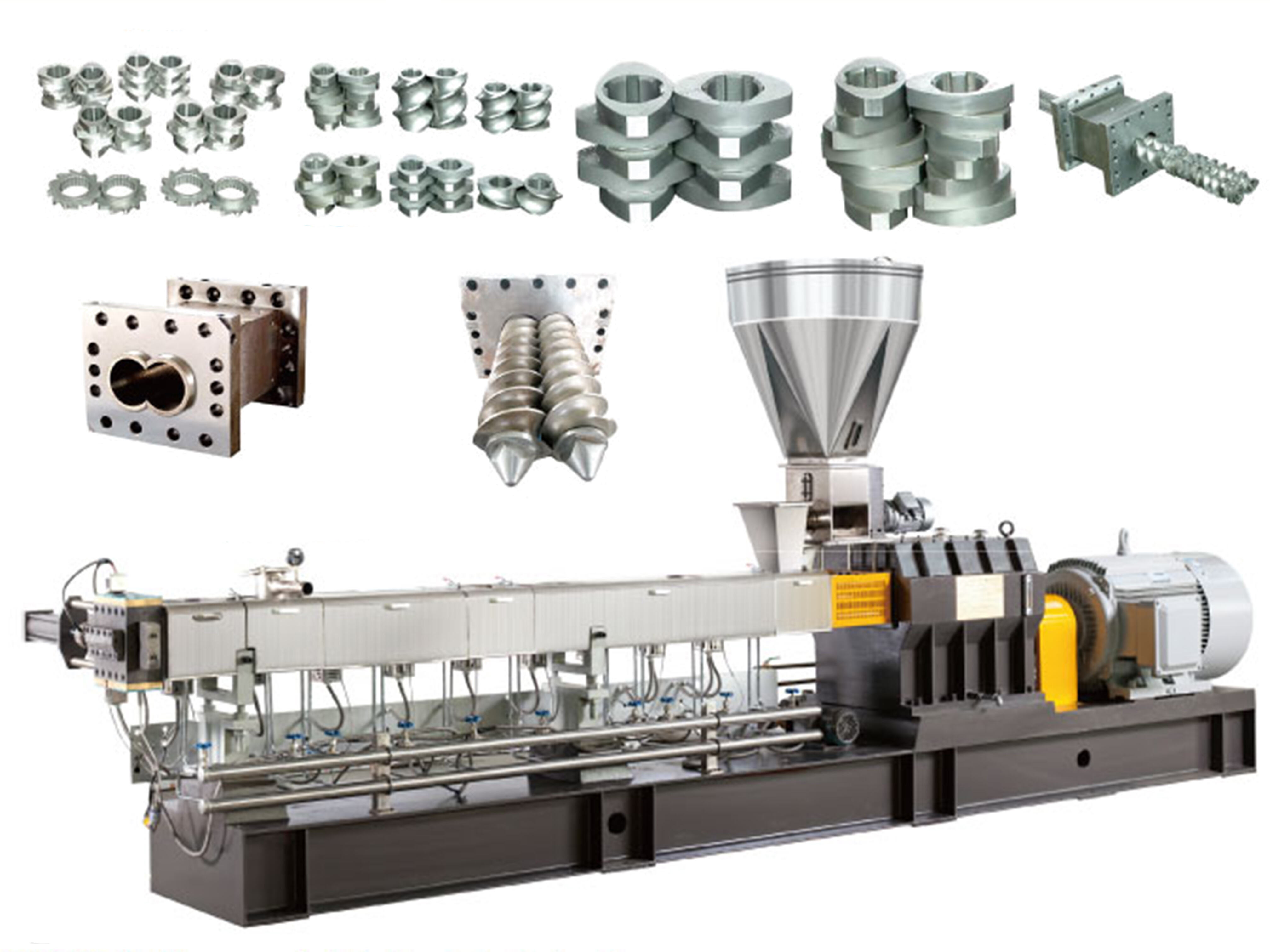 SHJ Series Parallel Twin Screw Extruder For PVC Plastic Extruding Machine