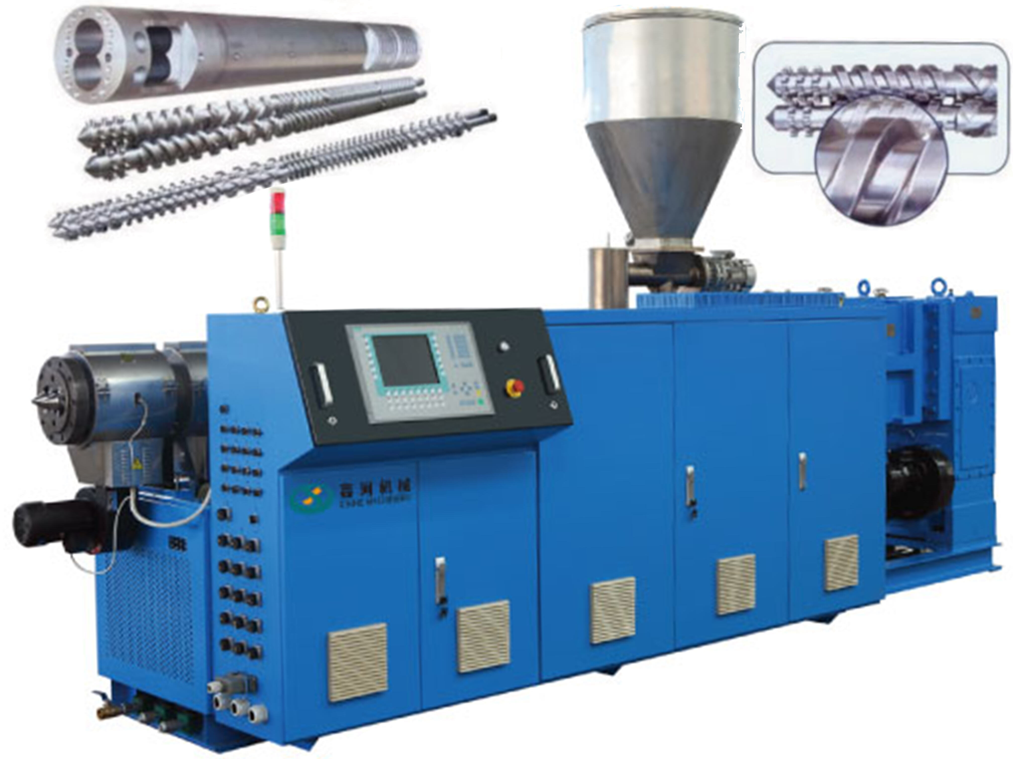 BRP Series Parallel Twin Screw Extruder For PVC Plastic Extruding Machine