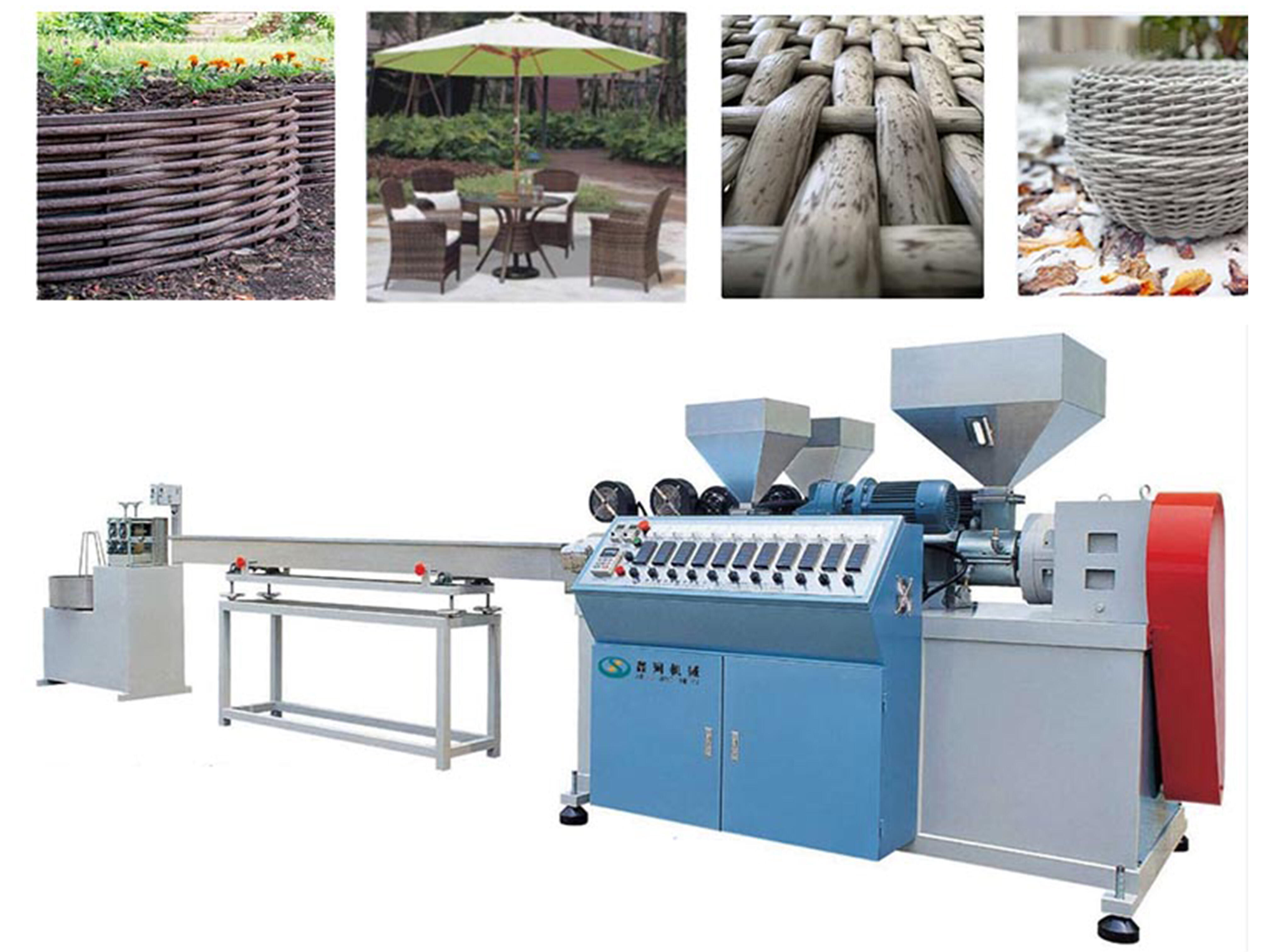 Plastic Artificial 1,2,3 Color Rattan Imitation Production Line