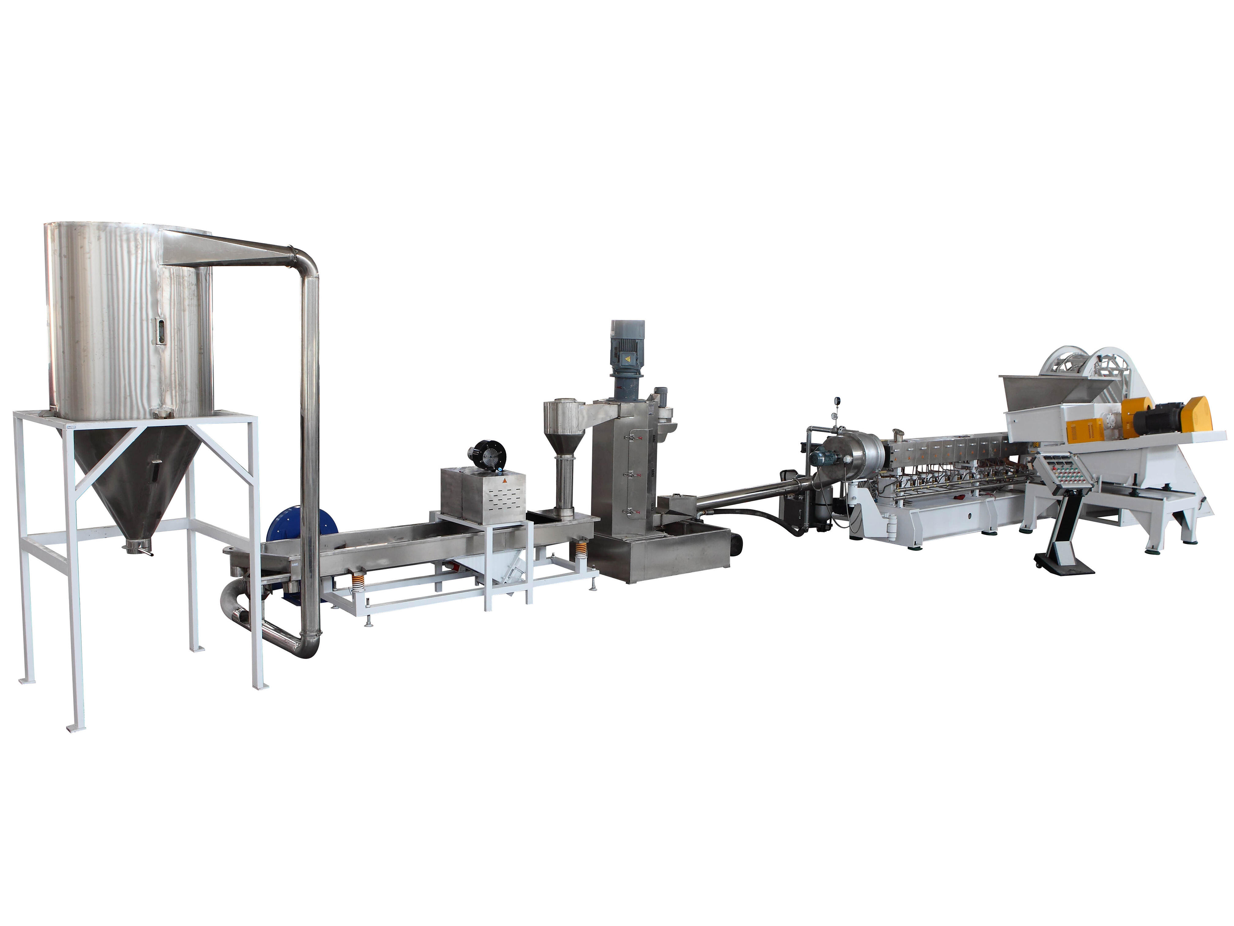 Single Screw PP, PE, PET, PS, PA Pelletizing Prilling Granulating Machine