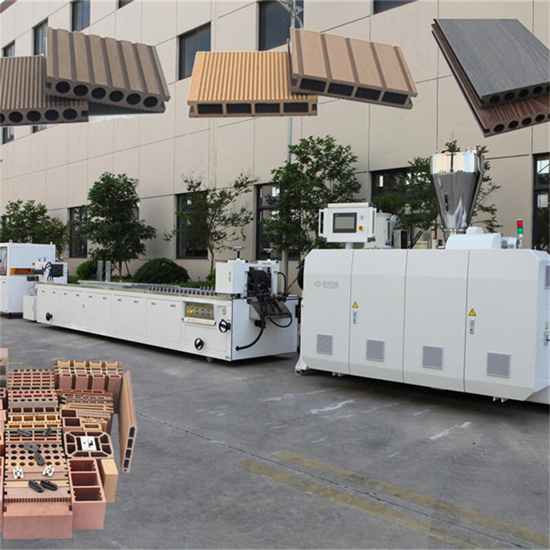 Why Outdoor PE Wood Plastic Floor Fence Wall Panel Production Line Uses Twin Screw Extruder?