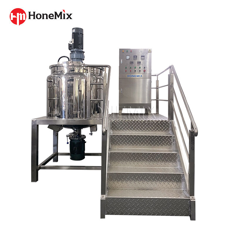 Mesin Pembuat Shampo Kondisioner Rambut Mixer Pemanas Homogenizer Cair