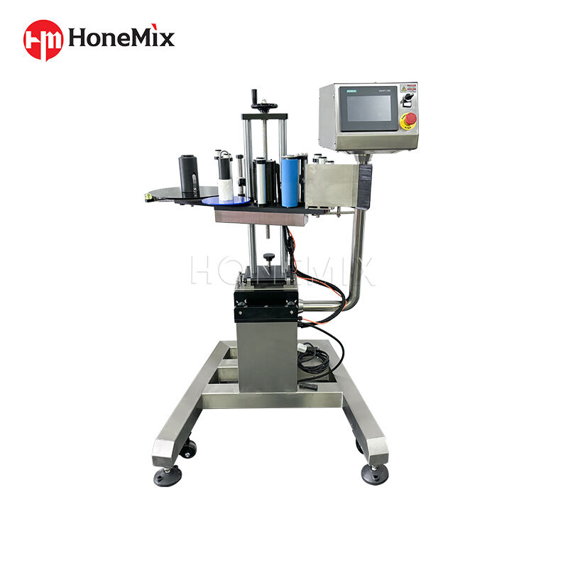 Single Side Flat Square Bottle Labeling Machine with Production Line