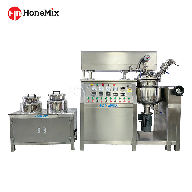 Homogenizer Mixer Pengemulsi Vakum Lab 5-20L untuk Sampel Lotion Krim