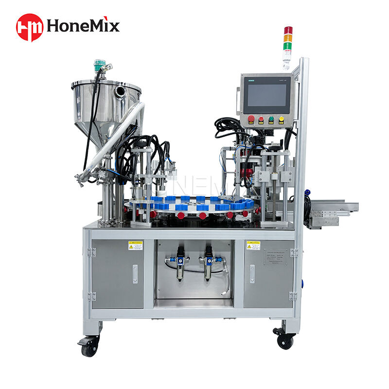 Rotary Cosmetics Liquid Emulsion Essential Oils Filling Capping Machine