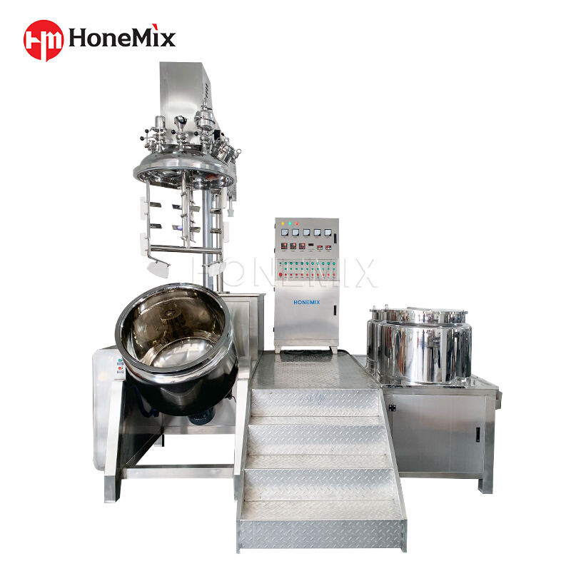 0-3000rpm Vacuum Homogenizer Mixer Mesin Pembuat Krim Perawatan Kulit