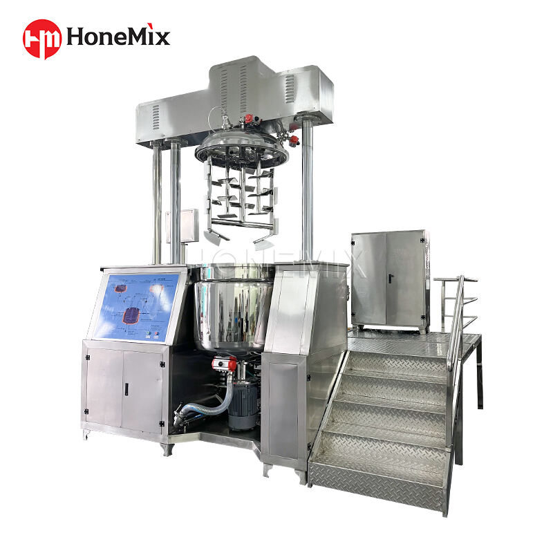 Innovation Double Lifting Vacuum Ointment Paste Making Emulsifying Mixing Machine