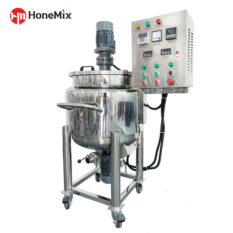 Mixer Homogenizer Cair Sampo Berpemanas Jaket Bergerak 100L