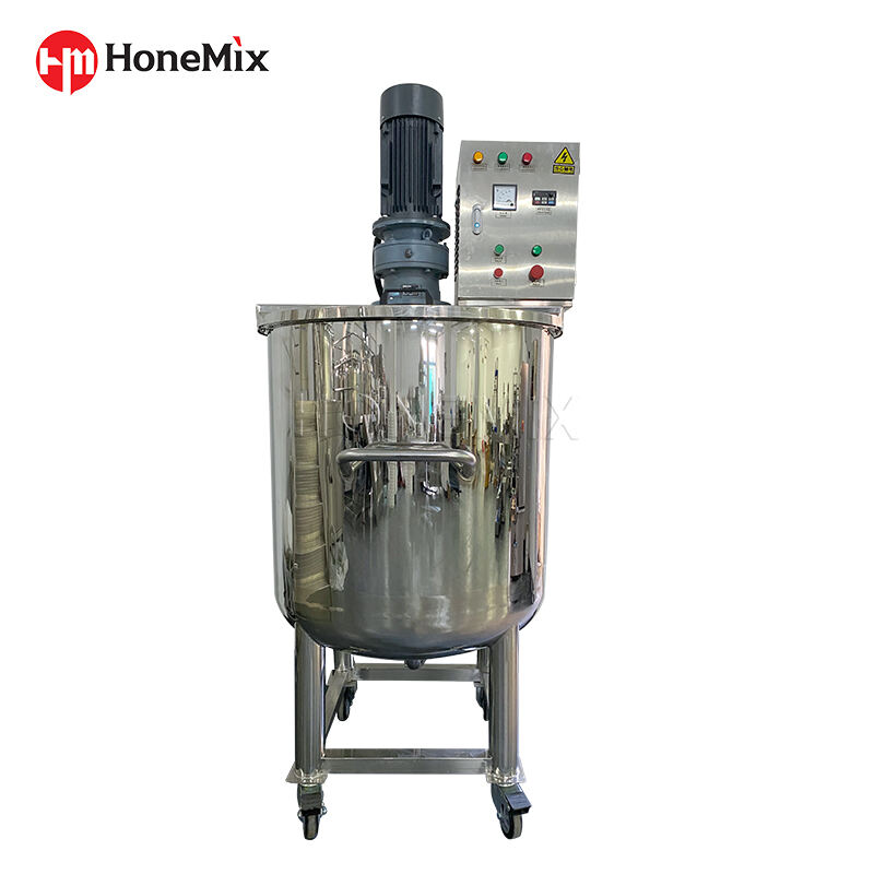 Half Open Lid Frame Wall Scrape Stainless Steel Mixing Tank