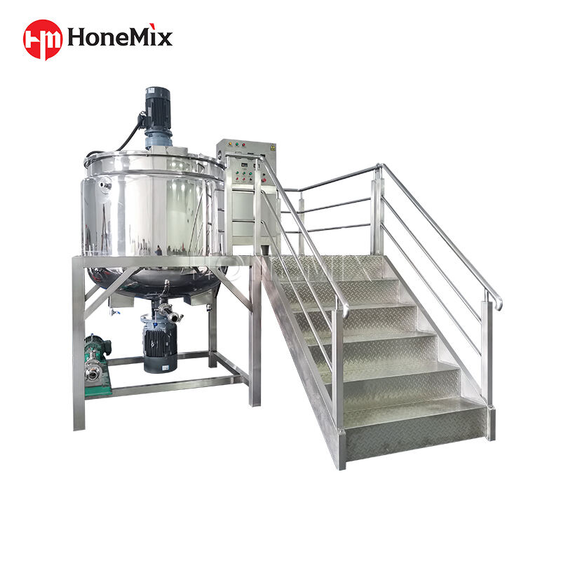 Mesin Homogenizer Sampo Mixer Deterjen Cair Pemanas Jaket Ganda