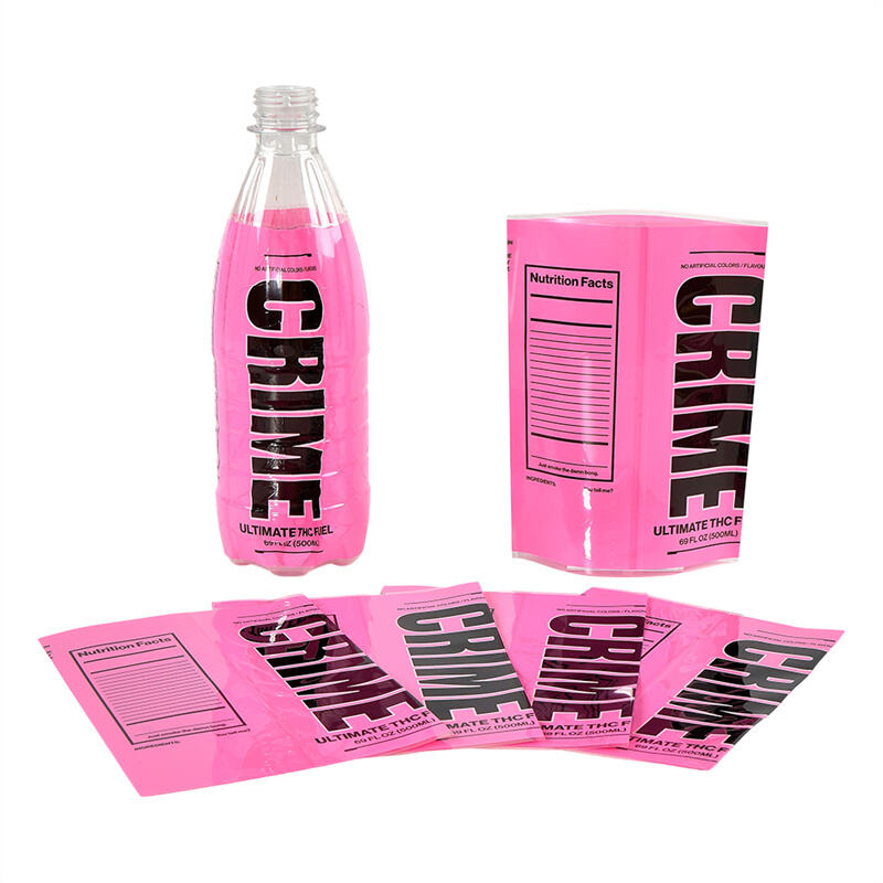 Customizable heat shrink film label, suitable for any bottle type