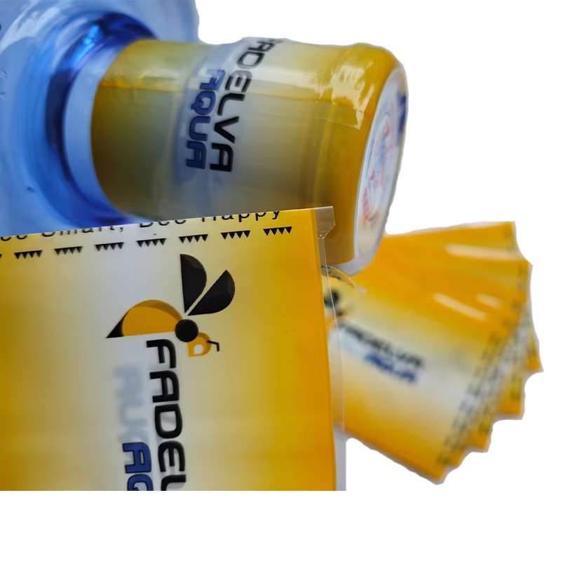 Custom Size PVC PET Clear Shrink Label Shrink Bands Sleeve Plastic Fillm 5 Gallons Cap Seal Labels 5 Gallon Water Labels