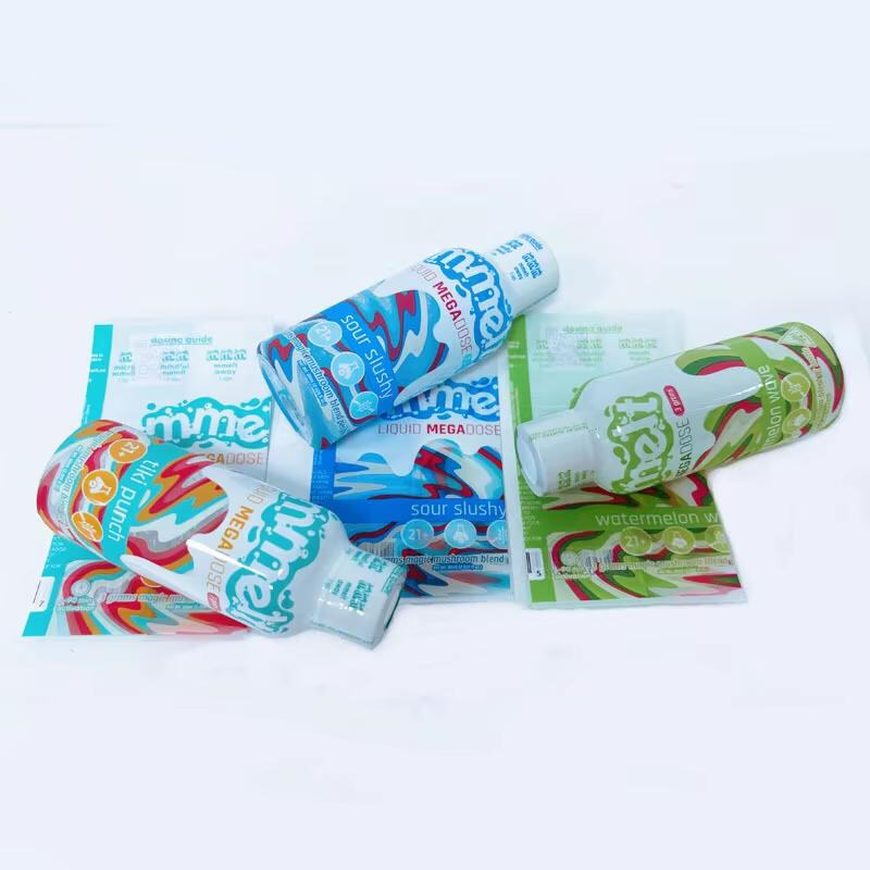Custom Design Printing PVC PET Shrink Film Roll Heat Shrink Wrap Sleeve Label for Drink Juice Beverge Wine Bottle Cans
