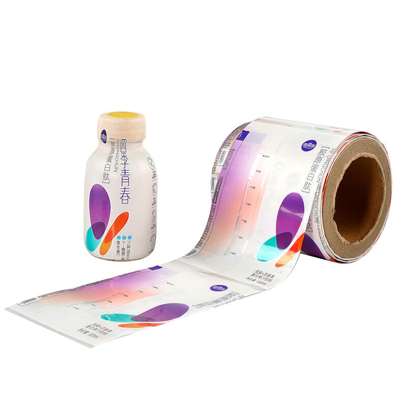 Heat shrink label fitting highlights the texture of the bottle body ...