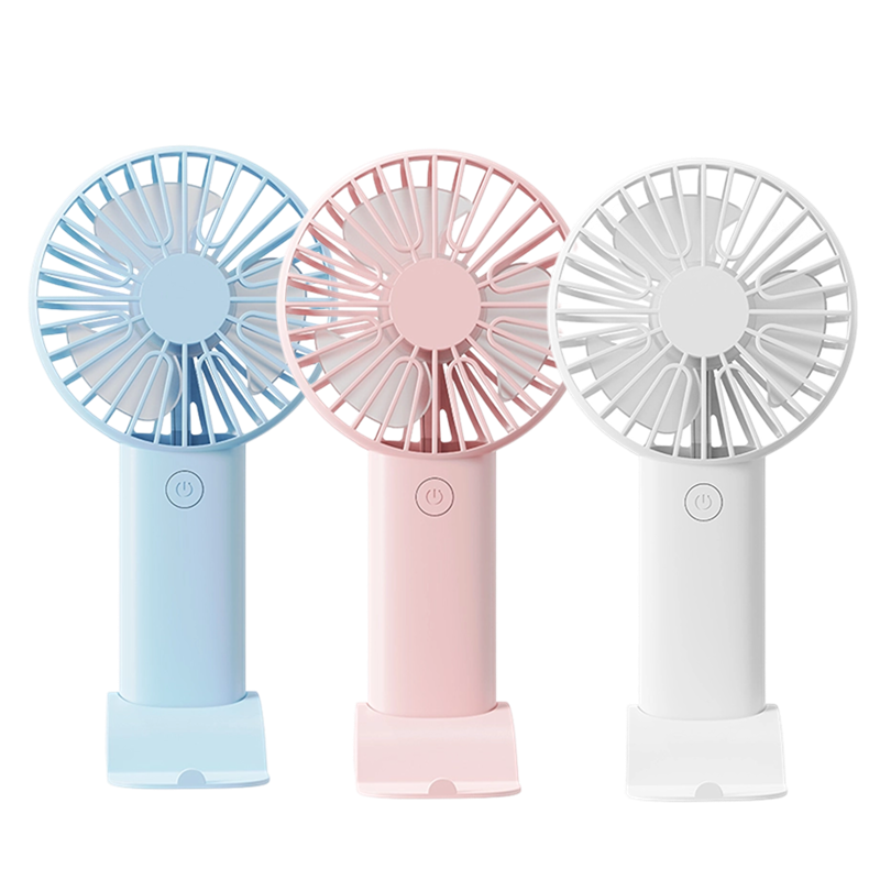 Portable Mini USB Air Cooler Fan 3-Speed Settings Plastic Pedestal Installation Battery Power Source for Household Outdoor Use 1.