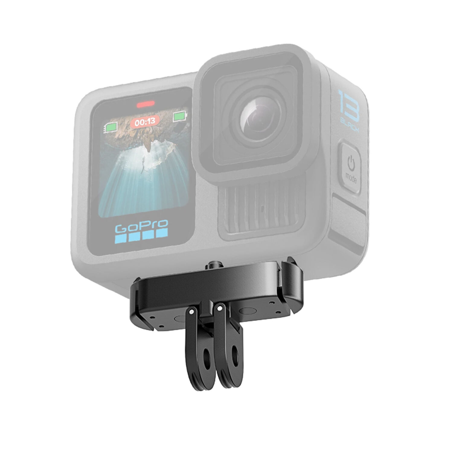 Base magnétique à dégagement rapide en métal HSU pour GoPro HERO13 Black avec double interface