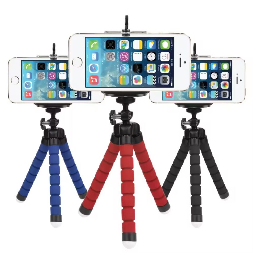 HSU Mini Flexible Sponge Octopus Tripod Holder Mount Adapter Sponge Legs for Mobile Phone Smartphone Tripod