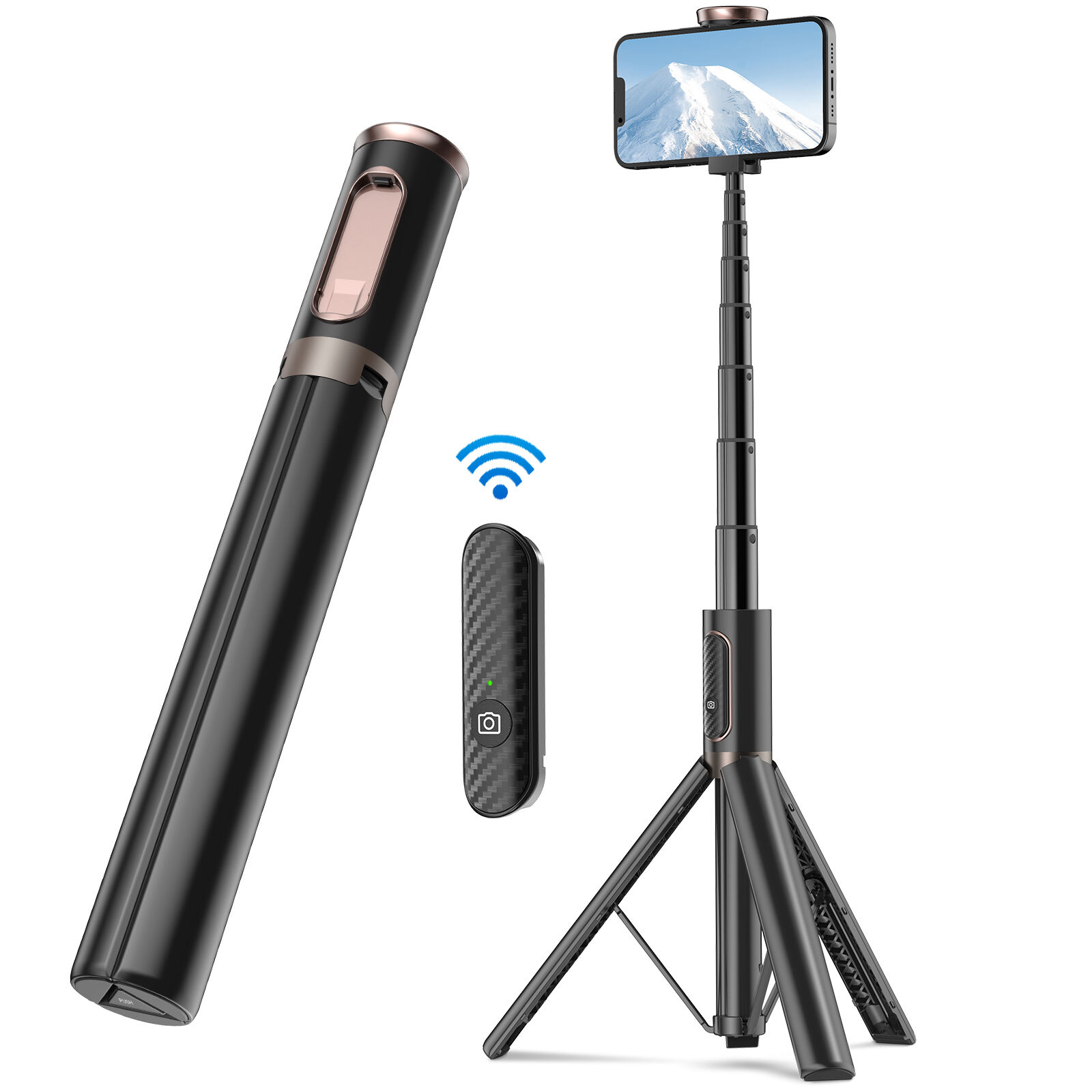 HSU 3 في 1 عصا سيلفي بلوتوث ترايبود Monopod لشاومي Mi Redmi هواوي الشرف آيفون سامسونج الهاتف الذكي عصا السيلفي للهاتف المحمول