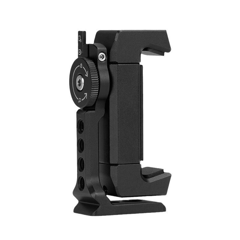 HSU Horizontal Vertical Shooting Tripod Phone Mount Holder Clamp Clip for GoPro w Cold Shoe 1/4'' Arri Locating Hole Quick Release