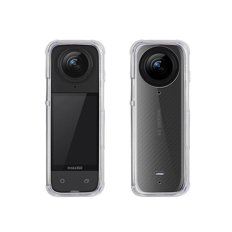 HSU pour Shadowstone Insta360 X4 corps étui de protection en Silicone écran tactile résistant aux rayures coque souple à ouverture latérale