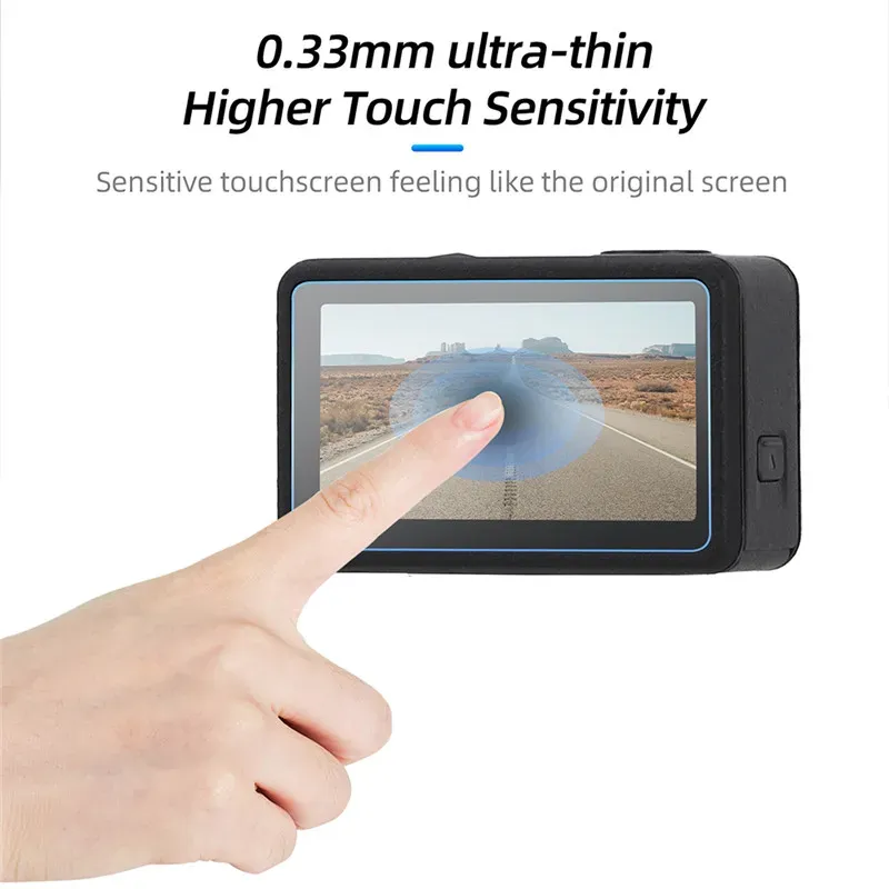 HSU Anti-Scratch 9H Camera Lens Screen Tempered Glass Protective Film for DJI Osmo Action 5 PRO Accessories