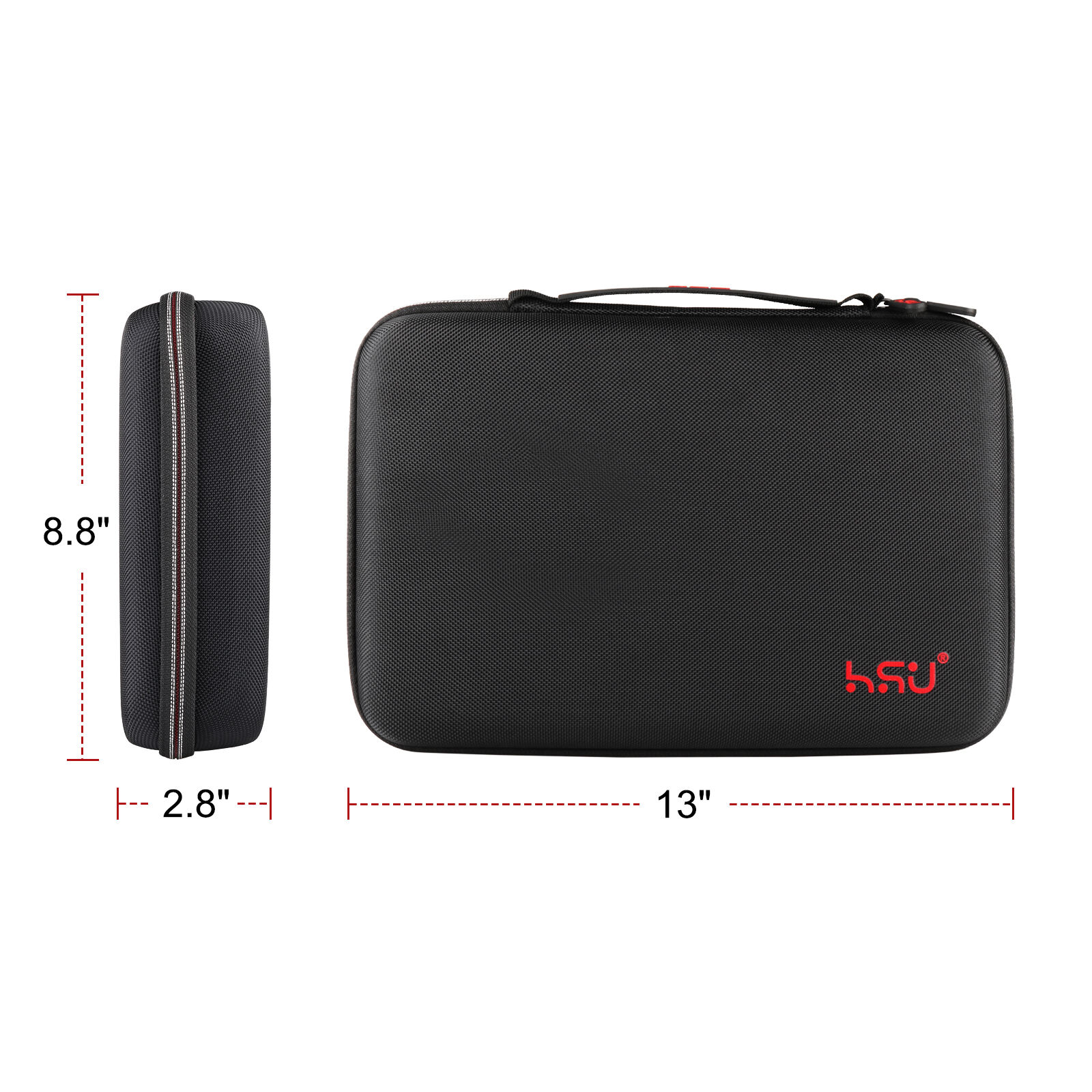 HSU Large Carrying Case for GoPro Hero13 12 11 10 9 8 and Accessories, DJI Osmo Action,AKASO,Campark,YI Action Camera