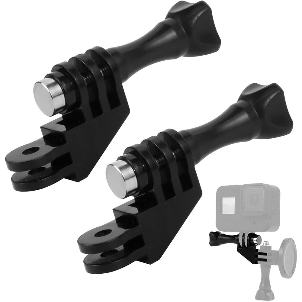 Adaptateur de direction à 90 degrés HSU avec vis à oreilles pour caméra GoPro, Insta360 X3 X4, DJI Osmo Action 5 Pro 3 4 (lot de 2)