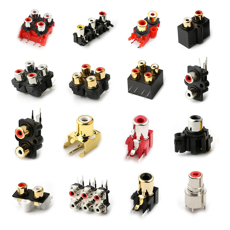 1/2/3/4/5/6 Position AV RCA Jack Connector Outlet PCB Panel Mount Female Phono RCA Audio Socket AV Sockets 