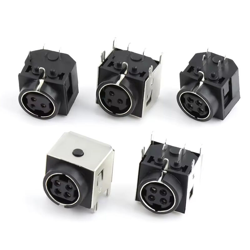 Din Female Socket MPC Right Angle Mini Circular din plug Din Jack Connector