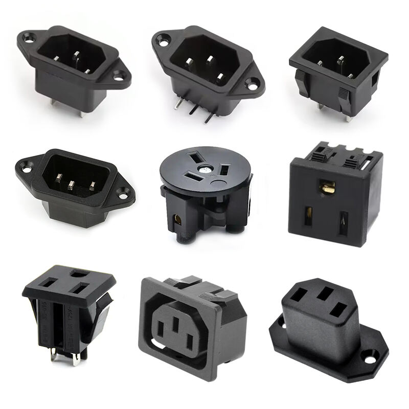 3 Pins IEC320 C14 Inlet Power Plug Socket ,15A 250VAC Power Connector Socket