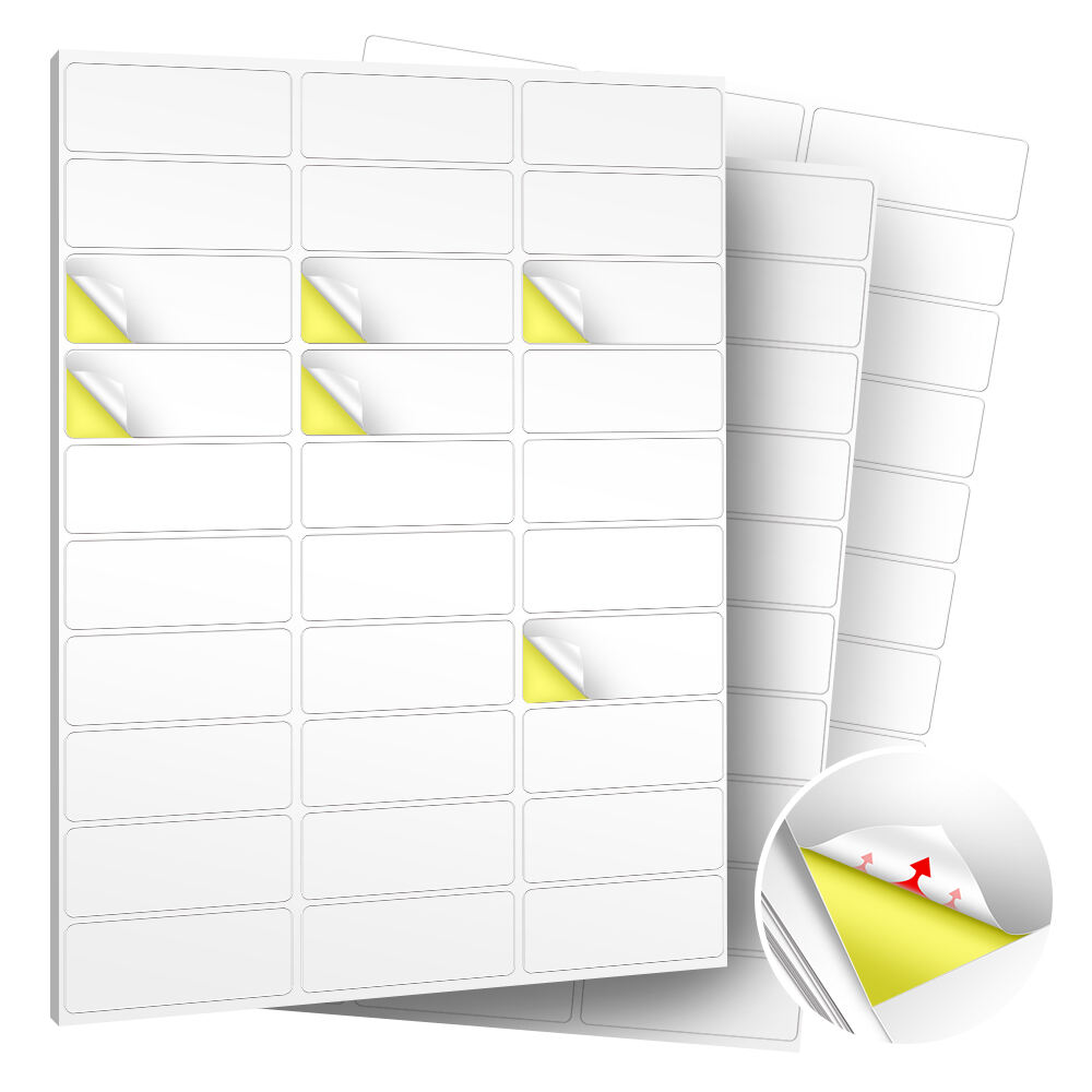 1''x2-5/8'' Blank Self-Adhesive Labels