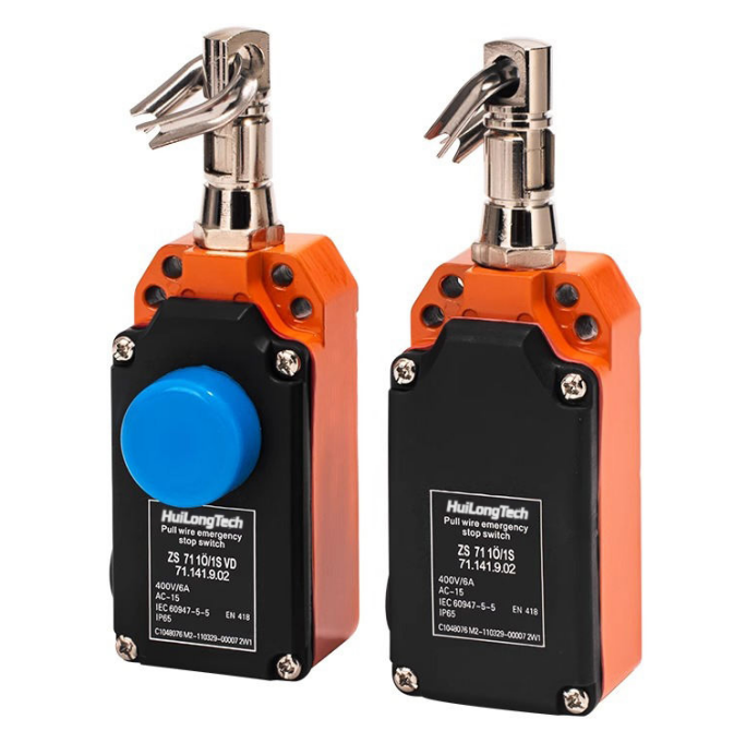 How does emergency stop safety rope switch ensure safety?
