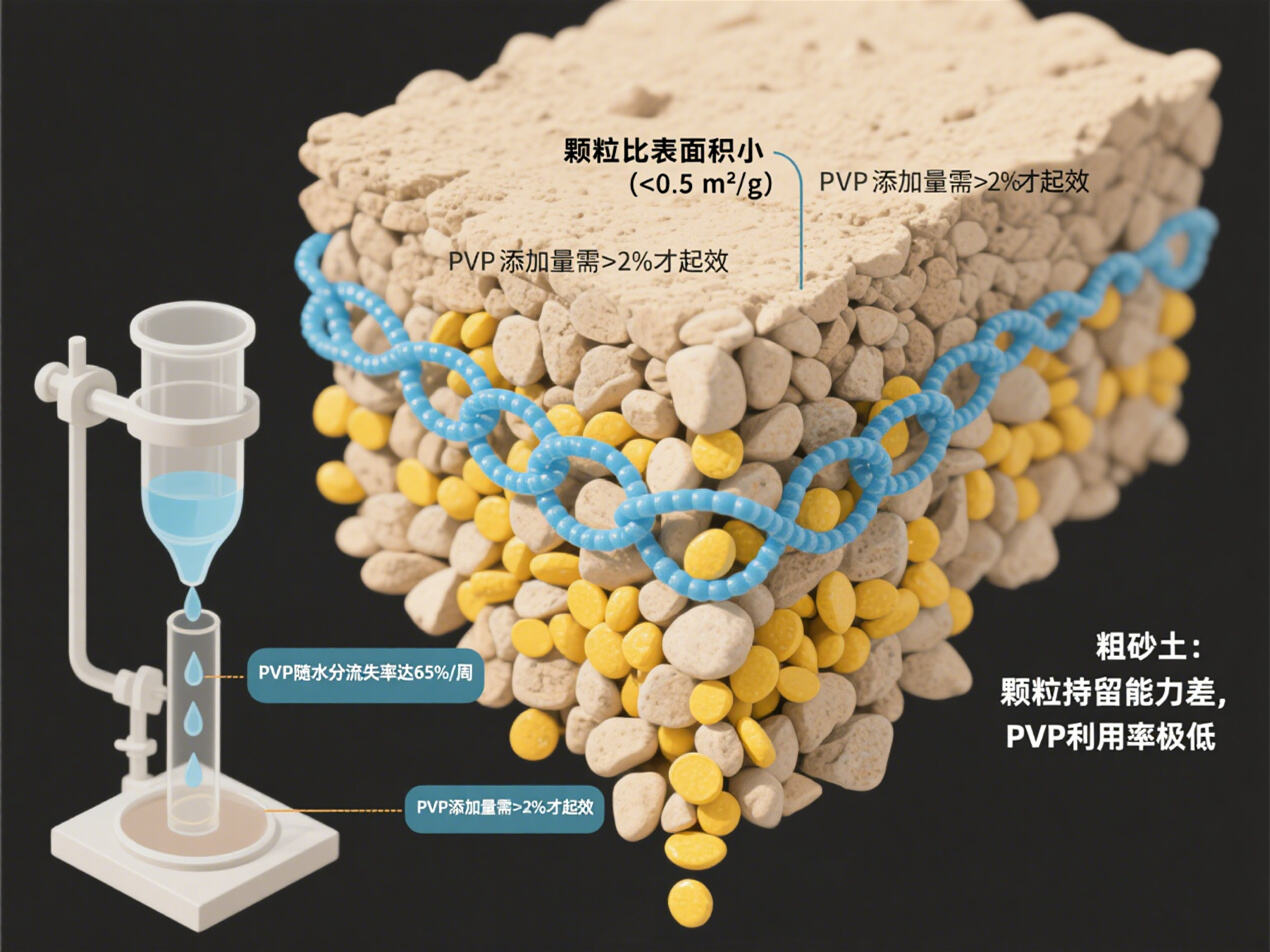 किन मृदा प्रकारों के लिए PVP उपयुक्त नहीं है?