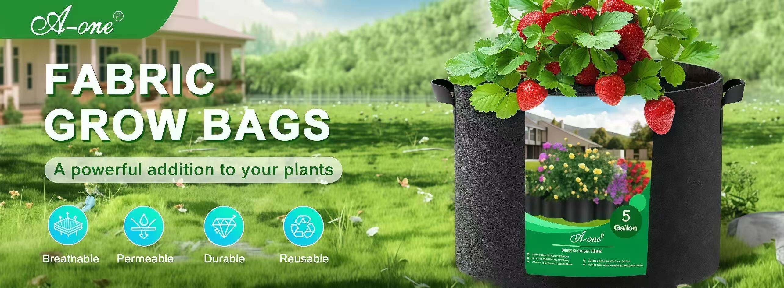 product 1 gallon traditional farmhouse design black durable non woven fabric grow bags handles 260 400 thickness for garden outdoor use-1