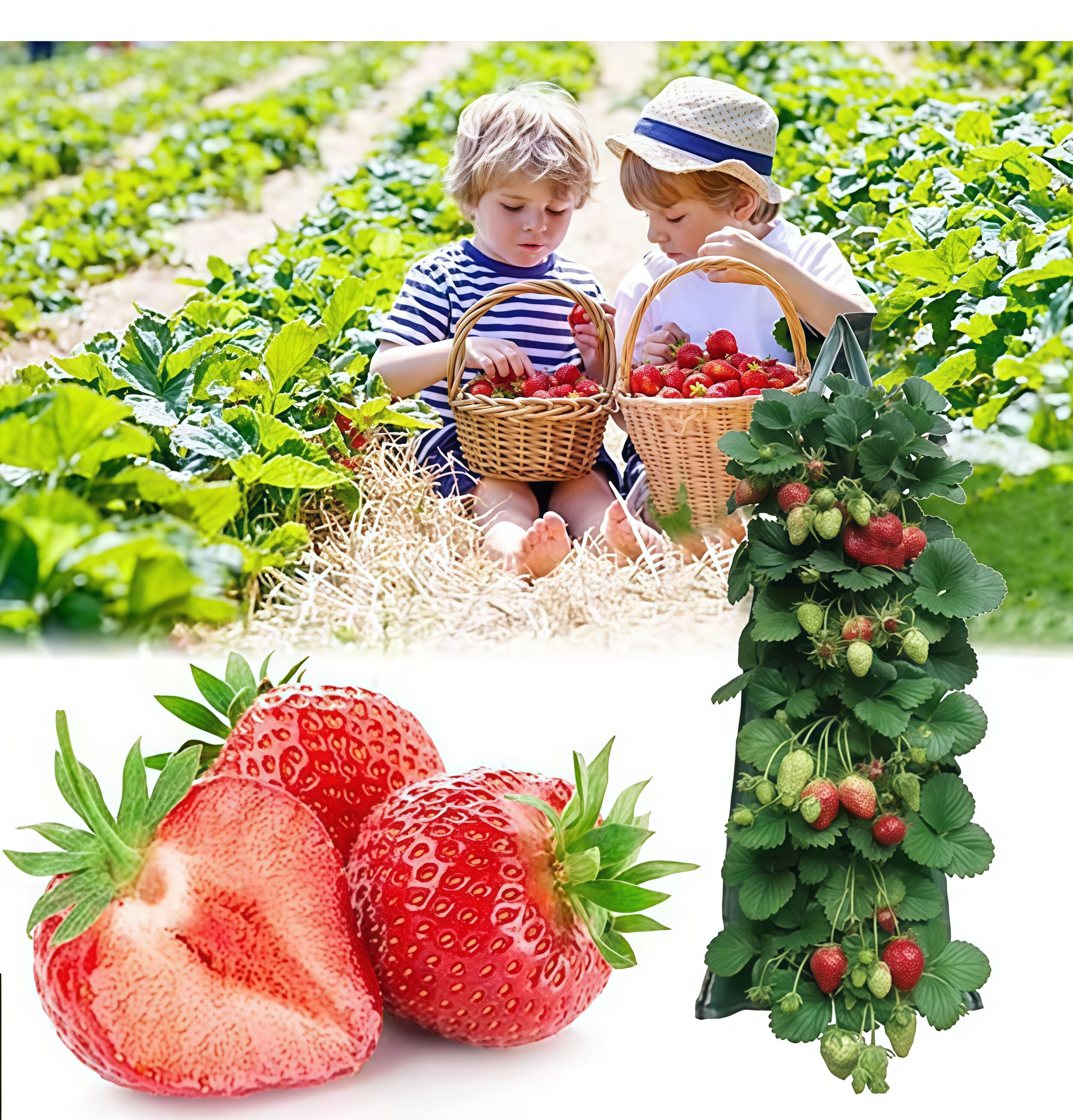 product big size pe material plant bag felt nursery garden fruit vegetable plant pot grow bag strawberry cultivation bag with 6 hole-1