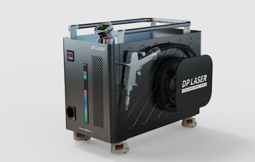 How does a welding machine handle different types of shielding gases?