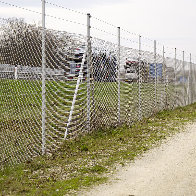 Chain link fence for river banks