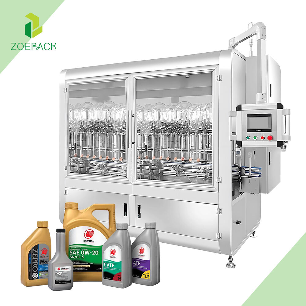 Full Automatic Filling Machines Lubricate Oil Filer Production Line