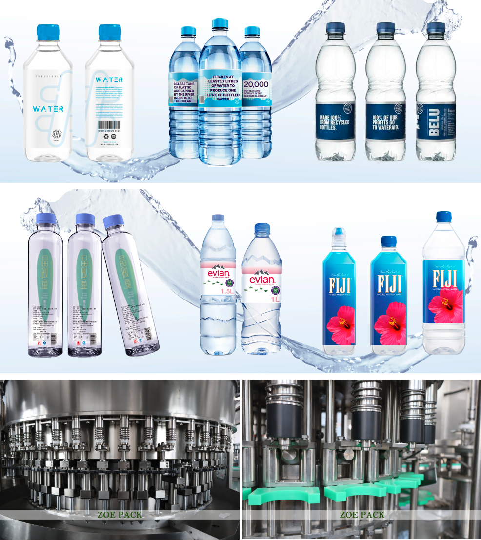 Automatische 5-Gallonen-Flaschen-Wasserabfüllmaschine Trinkwasserproduktion Abfüllanlage Fabrik