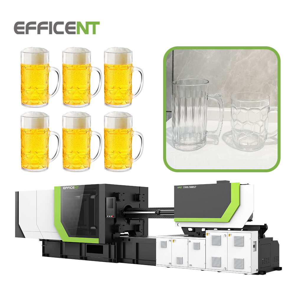 Plastic Beer Mugs Transparent Draft Beer Mugs PET Injection Molding Machine