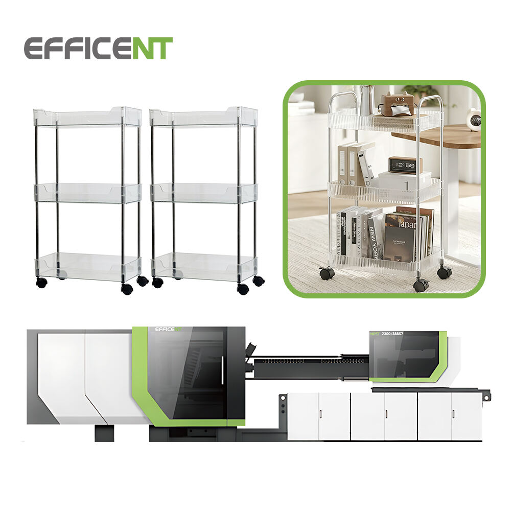 3-Tier Trolley Transparent Snack Rack Making Machine Living Room Trolley PET Injection Molding Machine