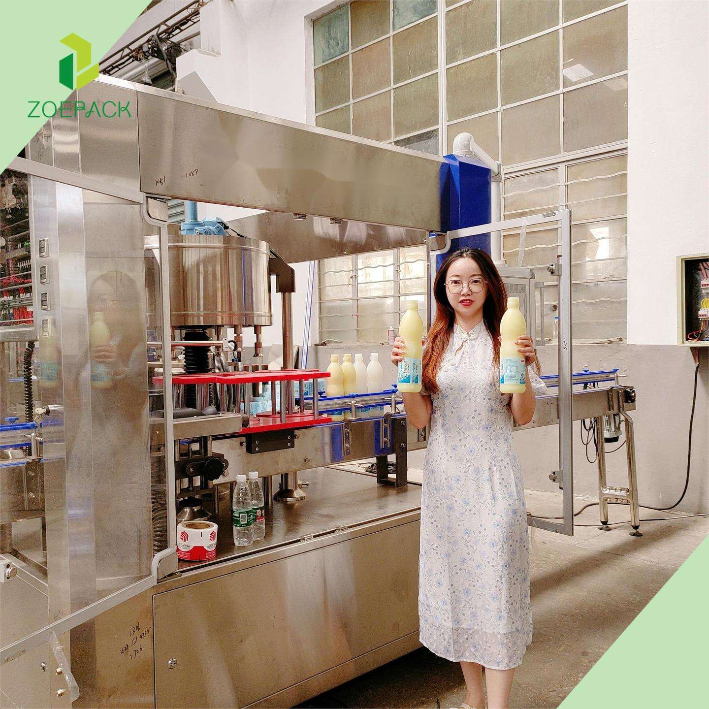 18-18-6 Head Whole Production Line Πλαστικό μπουκάλι Milk Coffee Tea Cream Sauce Jam Filling Machine Manufacturer