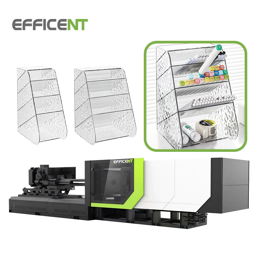 Desktop Transparent PET Pen Holder Making Machine Multi-functional Slanted Insert Stationery Storage Box Injection Molding Machine