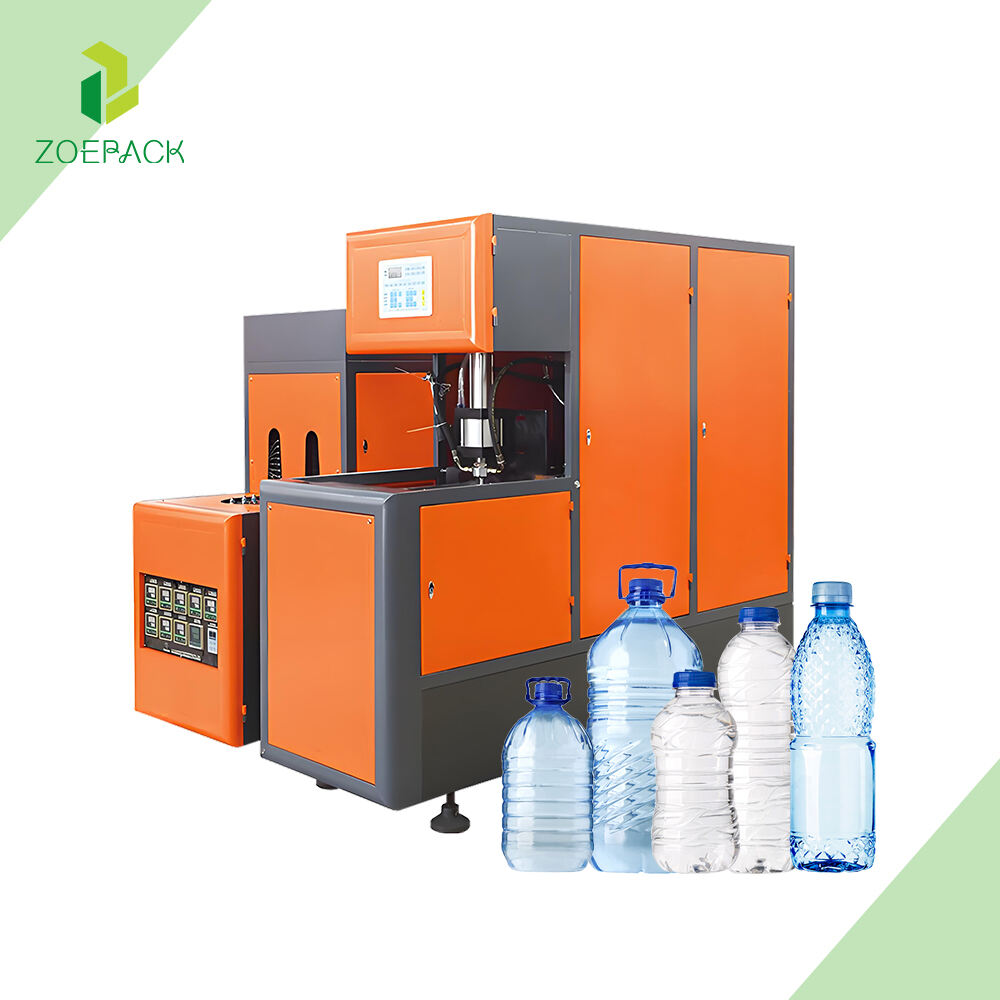 Fabrikë e Drejtë Vende të Larg Plastike Butijash Blowing Machine me 4 Kavita Semiautomatike