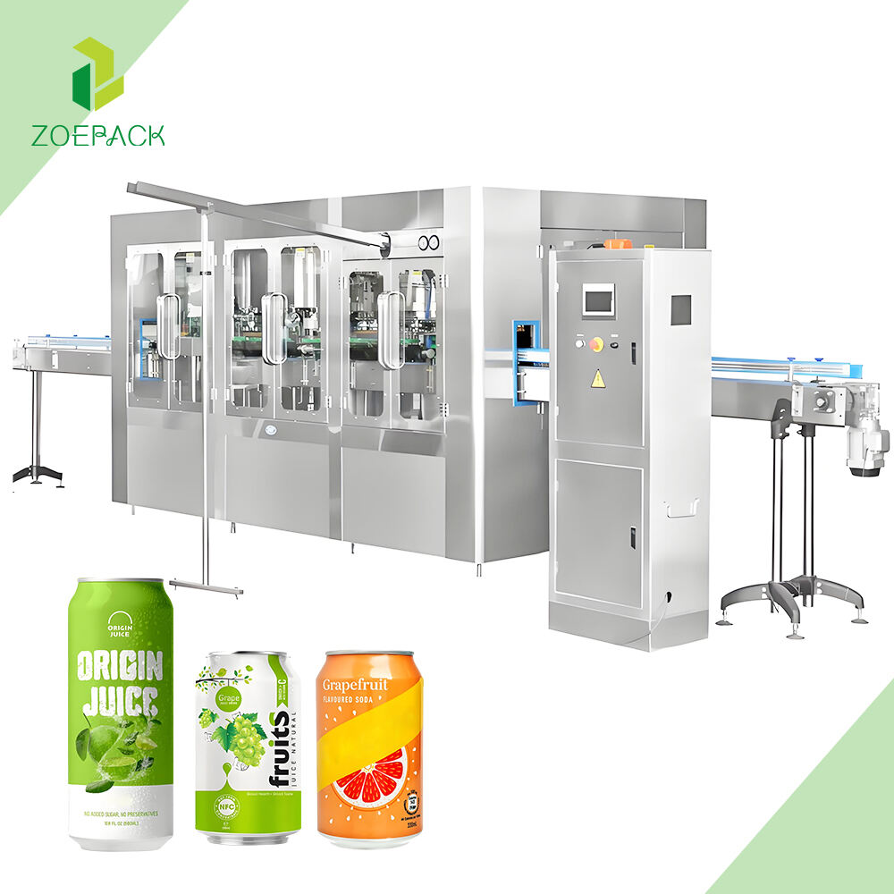 Beer Canning Line Project Soft Drink Filling Equipment Aluminum Can Filling Machine