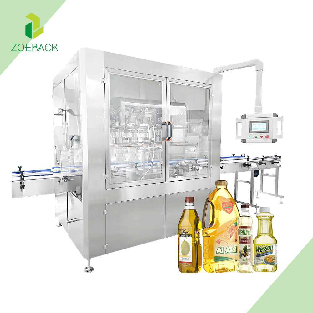 1L 2L Olio da cucina commestibile Olio di arachidi Riempitrice Tappatrice Linea di produzione di riempimento di olio commestibile