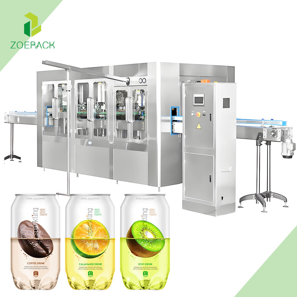 Tin Can Sealing Machine Soft Drink Juice Plant Production Line Carbonated Drink Beer Filling Canning Machine Soda Machine